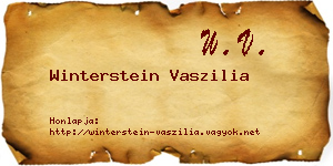 Winterstein Vaszilia névjegykártya